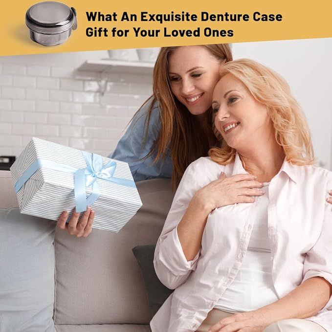 Leak Proof Portable Denture Bath Case Denture Cleaning Cup, False Teeth Holder - Image 8