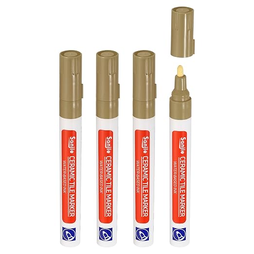 PATIKIL Grout Pen, 4 Pack Khaki Tile Marker Waterproof Grout Sealer Pen Tile by PATIKIL