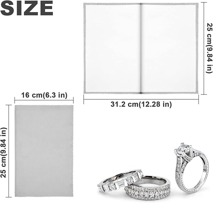 SEVENWELL Silver Polishing Cloth, Jewelry Cleaner Cloth - Image 3