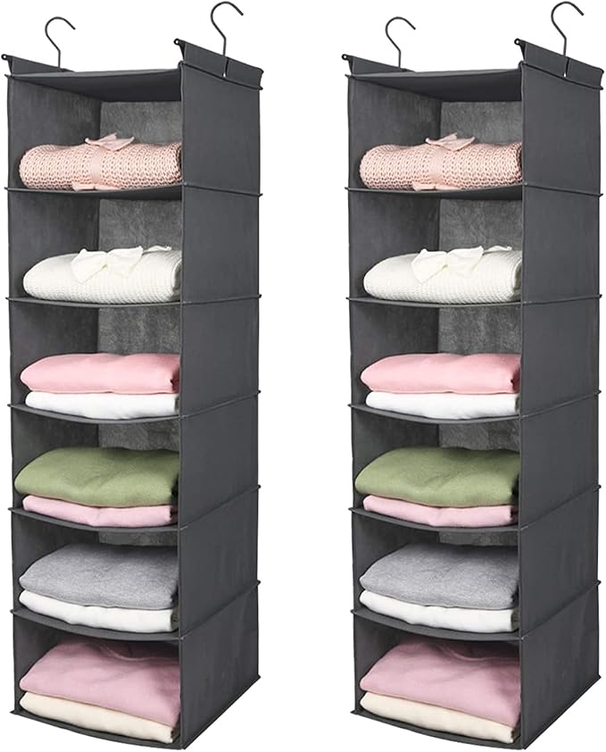 MAX Houser 6 Tier Shelf Hanging Closet Organizer, Closet Hanging Shelf by MAXHouser