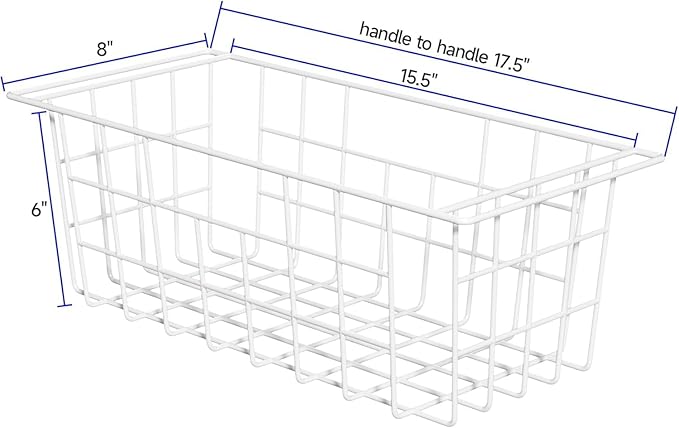 SANNO 17.5in Chest Freezer Basket, Freezer Organizer Bins, Sturdy Metal Wire - Image 2