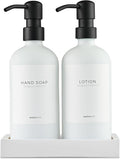 MaisoNovo Soap Dispenser 3-Piece Set | 16.9oz White Bottles by MaisoNovo-TheArtofSustainableLiving