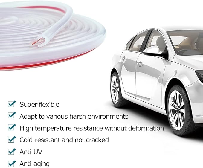 Clear Rubber Edge Trim, U Channel Rubber Seal Strip - Image 6