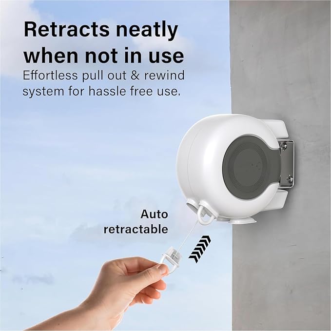 Retractable Double Clothesline – 49 ft x 2 Heavy Duty Clothes Line - Image 2