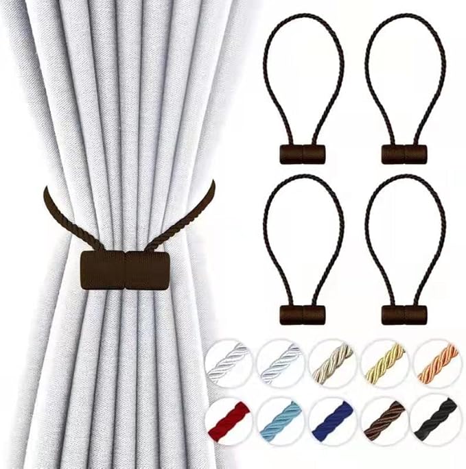 18 Inch Strong Magnetic Curtain Tiebacks, Curtain Holdbacks Modern Upgrade by YUNTUOO