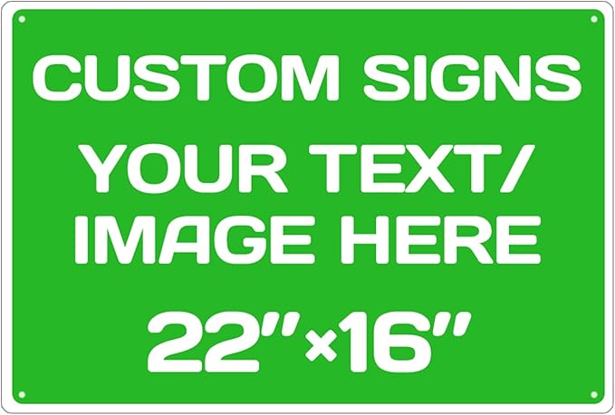 Custom Street Sign, Aluminum Weatherproof Metal Sign Multiple Sizes Custom by Repaly