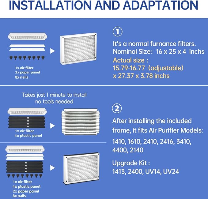 413 Replacement Air Filter MERV 13 16x25x4 - Image 2