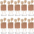 10 Pack, 8ml Clear Glass Car Air Freshener Perfume Clip Diffuser, Empty by Furnido