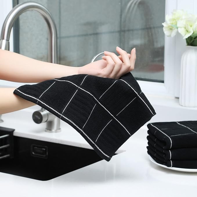 Glynniss Kitchen Towels and Dishcloths Set, Absorbent Dish Towels and Dish - Image 4