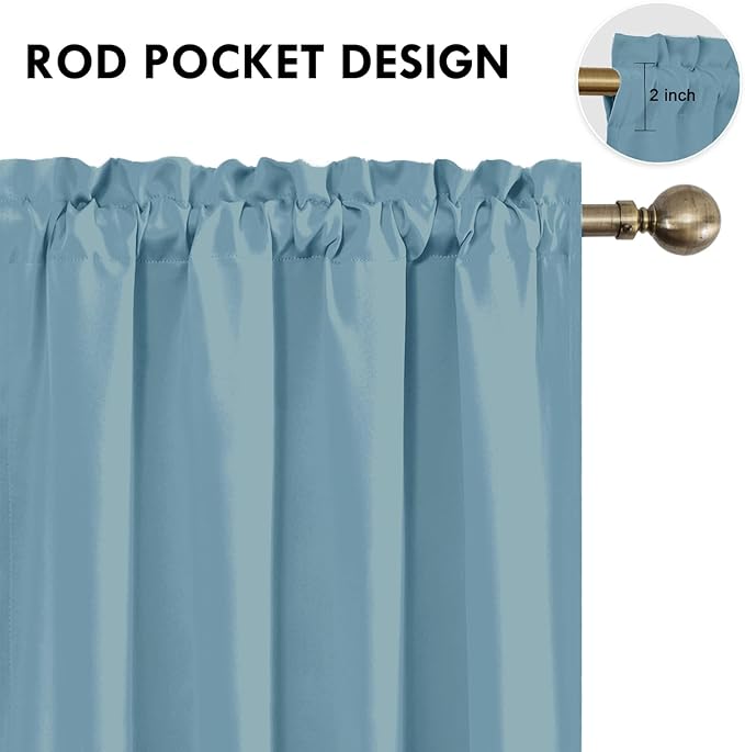 DWCN Blackout Curtains for Living Room Thermal Insulated, Energy Saving & Noise - Image 4