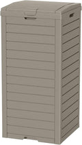 Outdoor Trash Can Waterproof Resin Garbage Bin, 31 Gallon by KFY