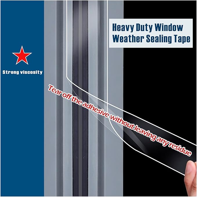 Transparent Weather Sealing Tape, 3-Inch x 85FT, Windows and Shower Glass Gaps - Image 4