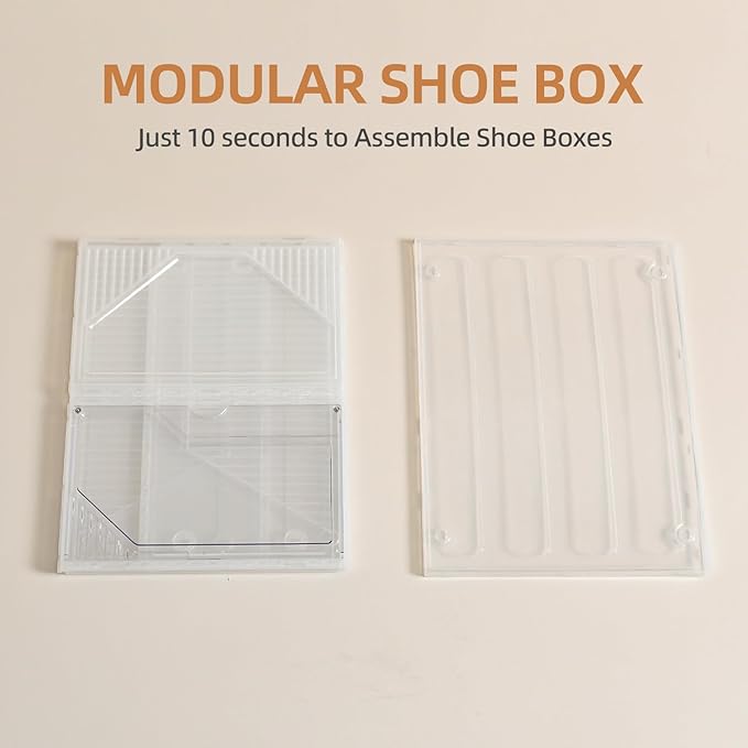 Modular XX-Large Shoe Organizer, 6 Pack Shoe Storage Organizer Easy to Assemble - Image 4