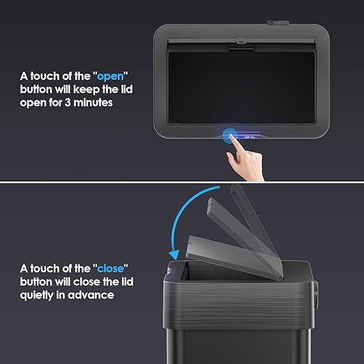 TLSUNNY 16 Gallon Motion Sensor Trash Can, Touchless Automatic Garbage Can - Image 4