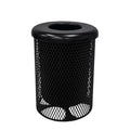 COATEDOUTDOORFURNITURE RFT-BLK Heavy Duty 32 Gallon Round Trash Receptacle by CoatedOutdoorFurniture