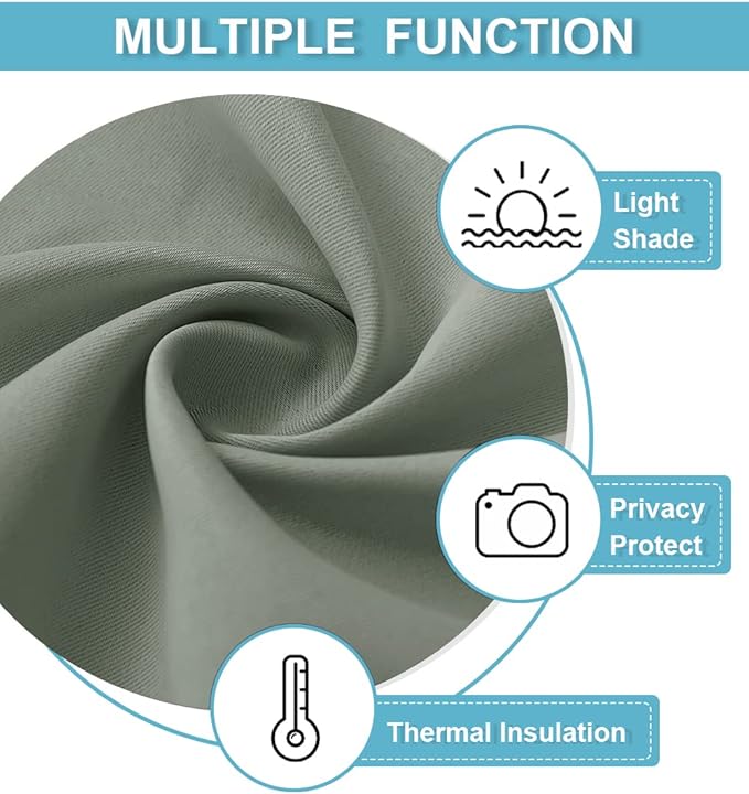 RYB HOME Blackout Curtains for Small Window - Image 6