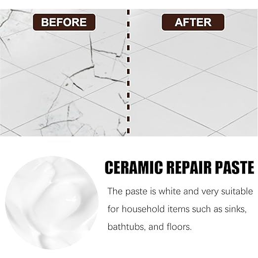 Tile and Ceramic Glaze Repair Paste, Ceramic Tile Crack Repair, Porcelain Sink - Image 3