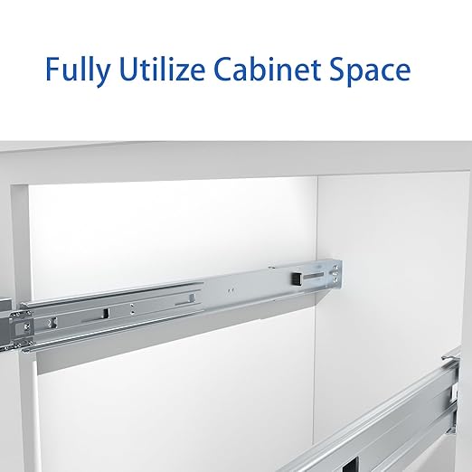 Double Pull Out Under Cabinet Trash Can 35 Qt Garbage Bin - Image 3
