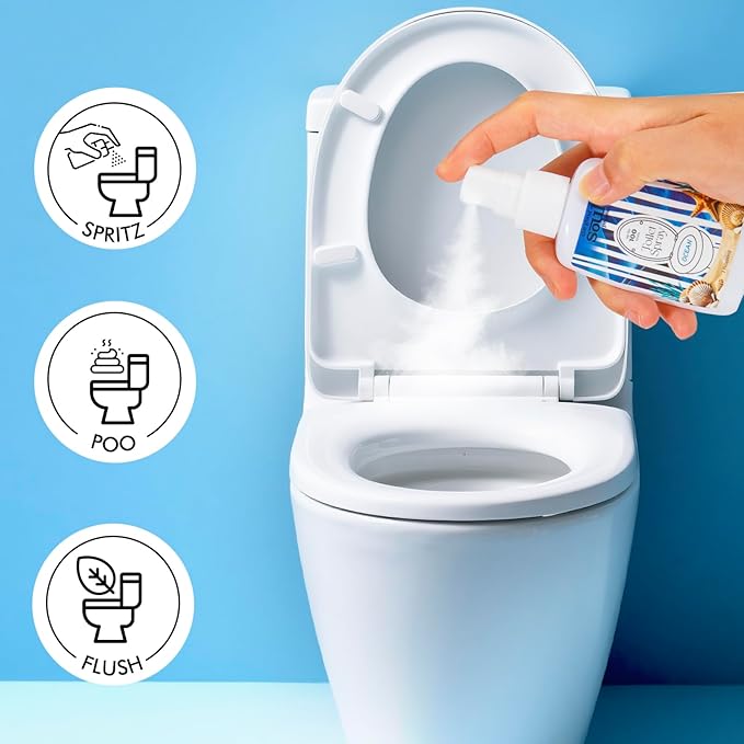 Toilet Spray, Ocean Scent, Eliminates Bathroom & Toilet Odors, Travel Size Air - Image 4