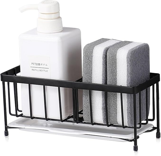 Kavciva Sink Caddy Sponge Holder, 304 Stainless Steel Dish Brush Holder by KVACIVA