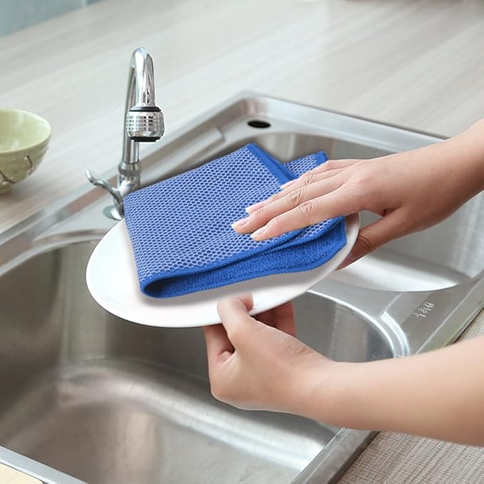 KinHwa Kitchen Washcloths for Dishes Absorbent Microfiber Dish Cloths Quick Dry - Image 2