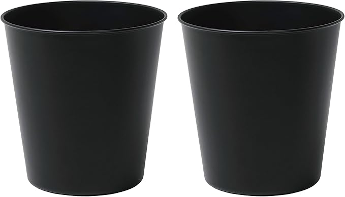 happimess HPM1113A-SET2 Nolan Modern Classic Smooth Steel 2 Gal Waste Bin by Happimess