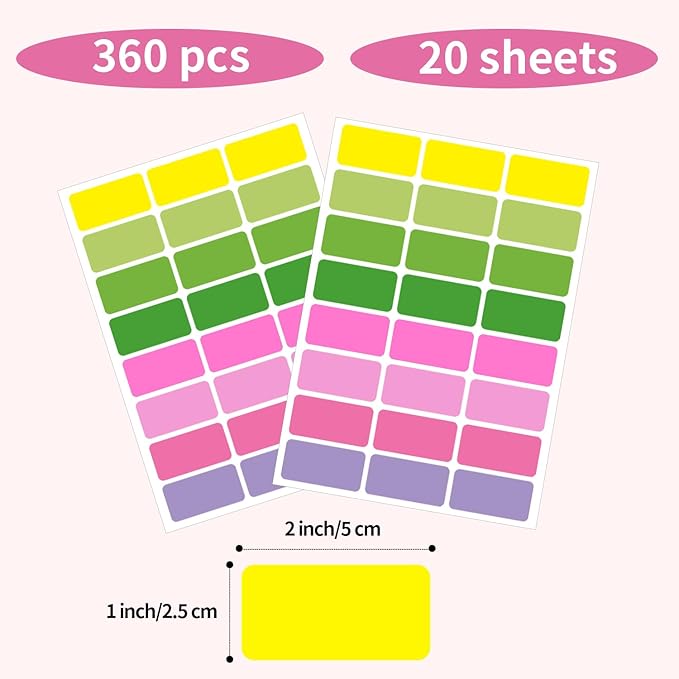 STARLIBOO Removable Freezer Labels, 1x2 Inch Color Coding Removable Labels Easy - Image 3