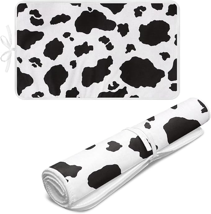 Cow Print Ironing Mat Portable Ironing Pad, Table Top, Countertop, Heat by Unknown