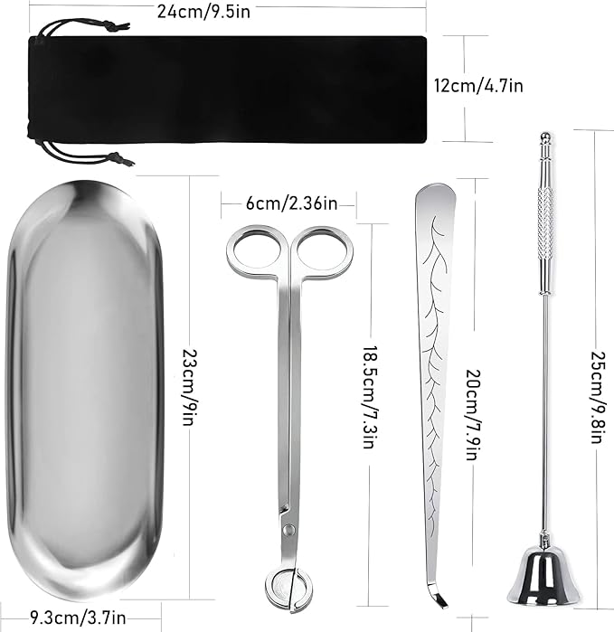 5 in 1 Candle Accessory Set, Candle Wick Trimmer Cutter, Candle Snuffer & - Image 7