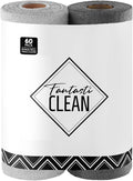 Fantasticlean Microfiber Cleaning Cloth Roll -60 Pack, Tear Away Microfiber by Fantasticlean