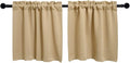 Pickluc Cafe Kitchen Curtains 36 Inches Long 2 Panels, Short Black Out Curtain by PICKLUC