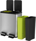 Simpli-Magic 16 Gallon Dual Compartment Step Trash Can – Kitchen Garbage Can by SIMPLI-MAGIC