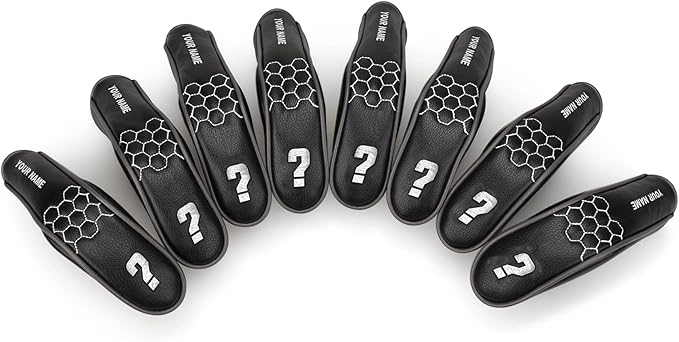 mytag 8PCS Golf Hybrid Iron Covers Set, Knit Hybrid Head Covers, Fits Cobra T - Image 4