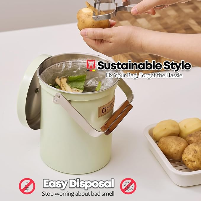 Kitchen Countertop Compost Bin 101Ounces / 3Liter - Image 3