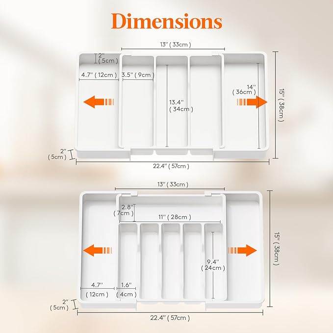 Lifewit Silverware Drawer Organizer and Utensil Organizer Set, Expandable - Image 3