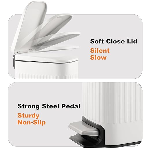 TrashAid Slim Bathroom Trash Can - Image 4