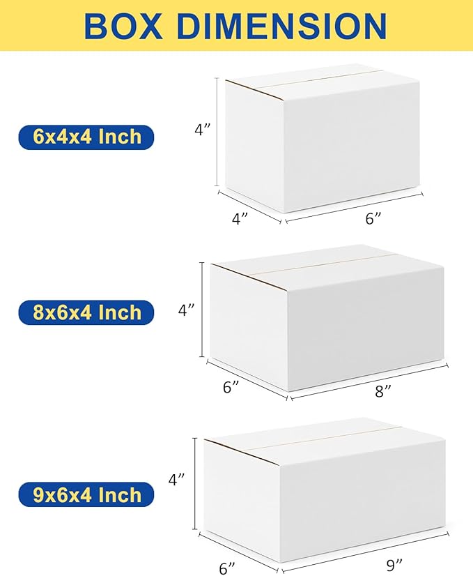 Assorted-Sizes-Shipping-Boxes-45-Pack: 6x4x4 & 8x6x4 & 9x6x4 - Image 3