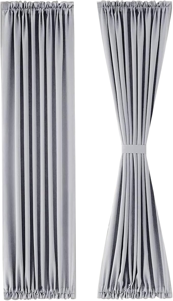 DWCN French Door Curtains – Rod Pocket Thermal Blackout Curtain - Image 7