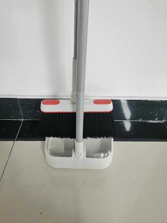 JEHONN Broom and Dustpan Set for Home, Long Handle Lightweight 180 Degree - Image 13