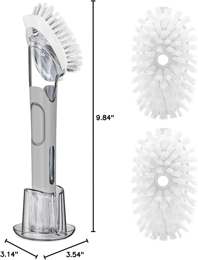 Soap Dispensing Replacement Dish Brush Storage Set - Image 8