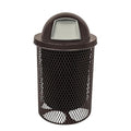 COATEDOUTDOORFURNITURE RDT-BRW Heavy Duty 32 Gallon Round Trash Receptacle by CoatedOutdoorFurniture