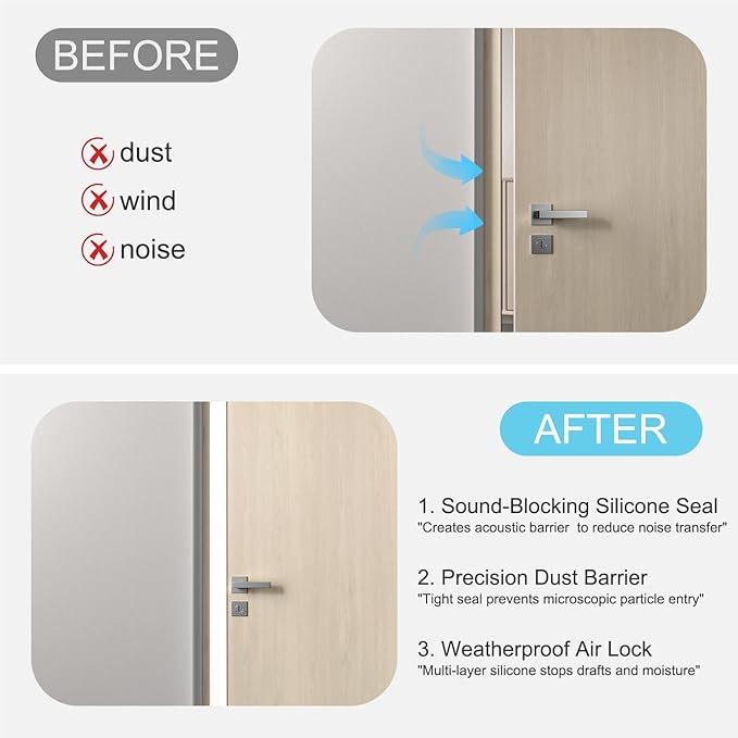 Heavy-Duty 36 ft x 2 in Weather Stripping, Extra Thick 2mm Door Draft Stopper - Image 4