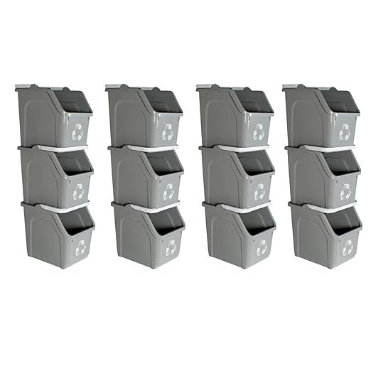 6 Gallon Stackable Recycling Bins by SturdyEssentials