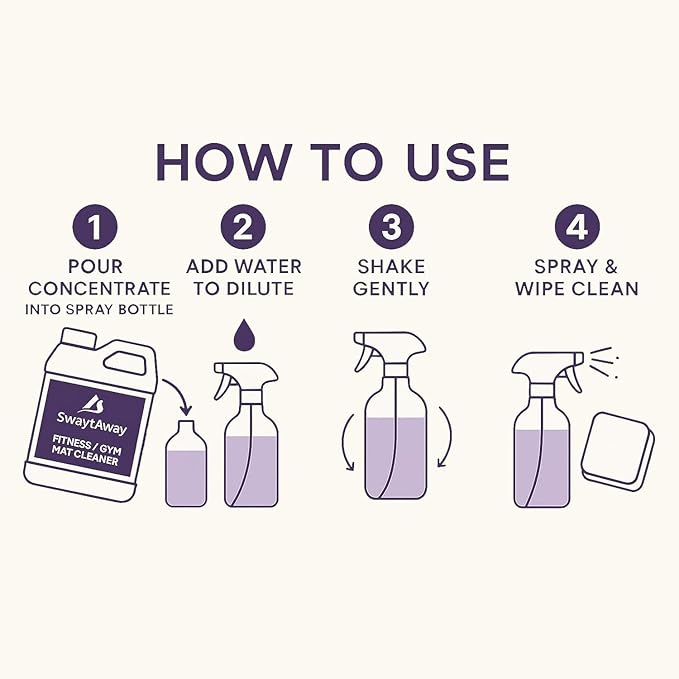 SwaytAway Fitness Mat Cleaner Concentrate – 32oz Lavender Essential Oil Formula - Image 5