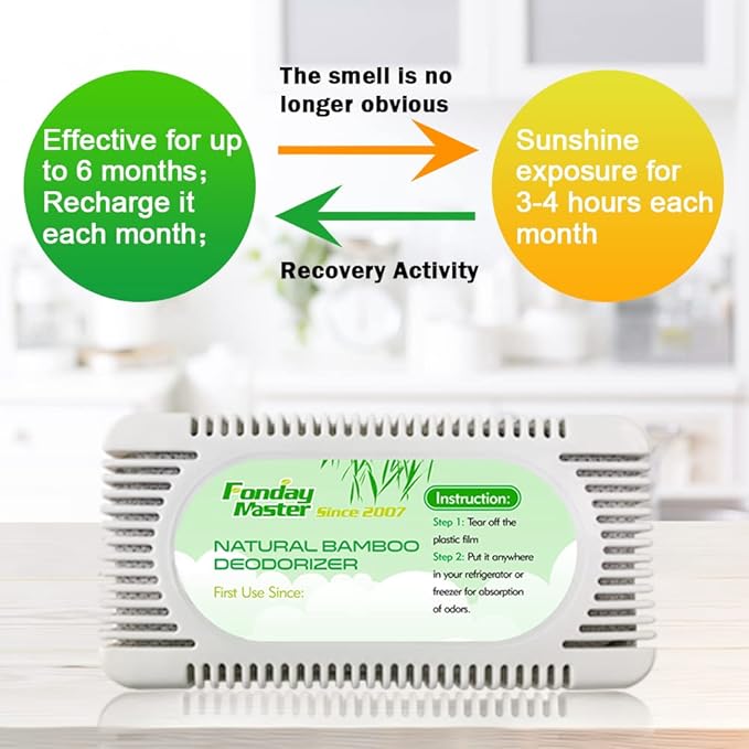 2Packs Fonday Refrigerator Deodorizer Odor Eliminator - Image 4