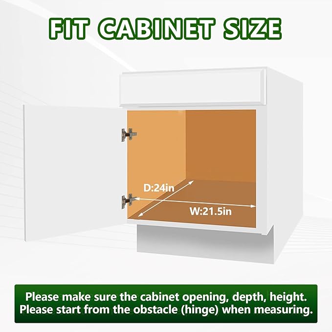 LOVMOR Pull Out Cabinet Organizer 20"W x 21"D, Kitchen Cabinet Pull Out Shelves - Image 4