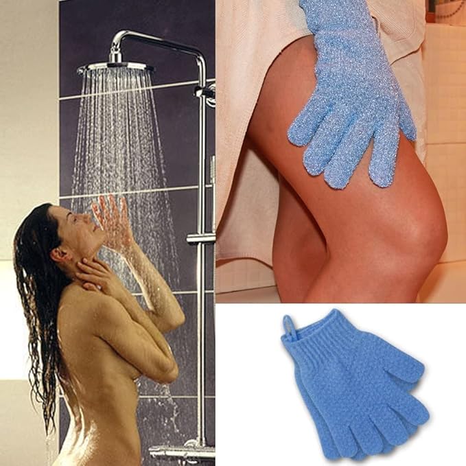 Evridwear Exfoliating Glove for Shower Man and Women, Dual Texture Bath Body - Image 3