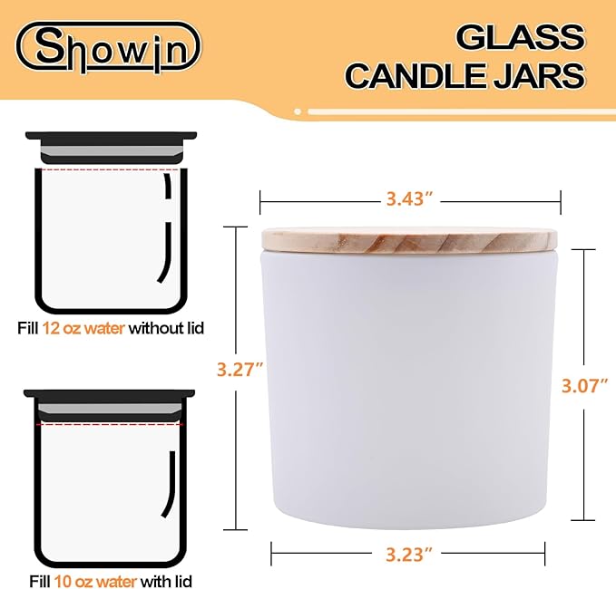 12 OZ Thick Candle Jars for Making Candles 12 Pcs, Empty Jars - Image 6