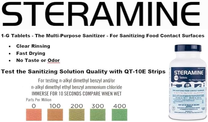 2 Bottles Steramine Sanitizer Tablets - Image 4