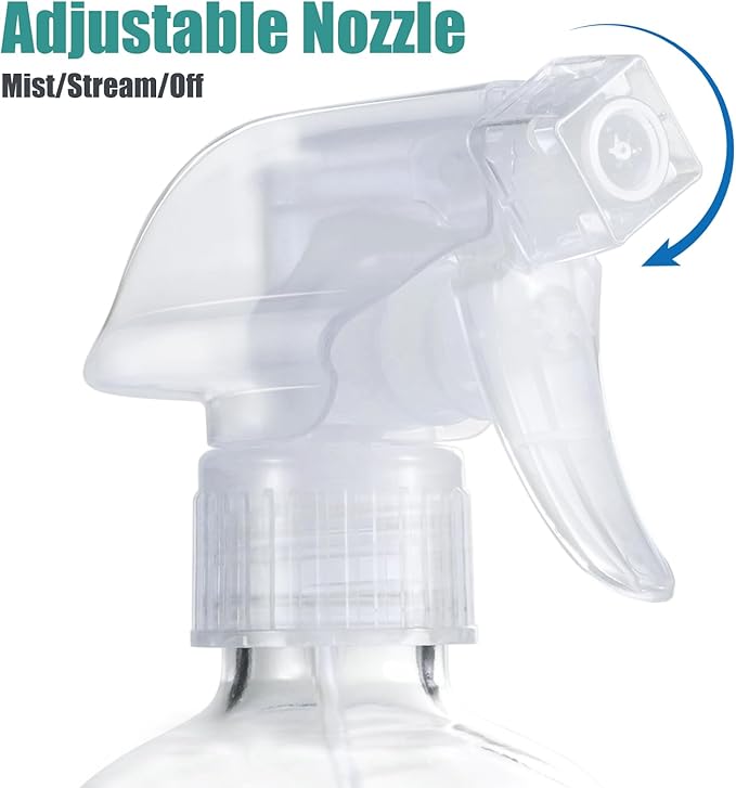 Glass Spray Bottles with Silicone Sleeve Protection, 16 oz Empty Refillable - Image 2